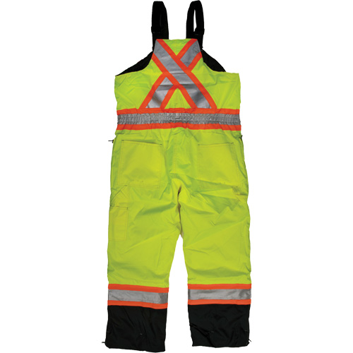 Salopette de s&eacute;curit&eacute; isolante en tissu ind&eacute;chirable, Polyester, T-petit, Jaune lime haute visibilit&eacute; Groupe Generik