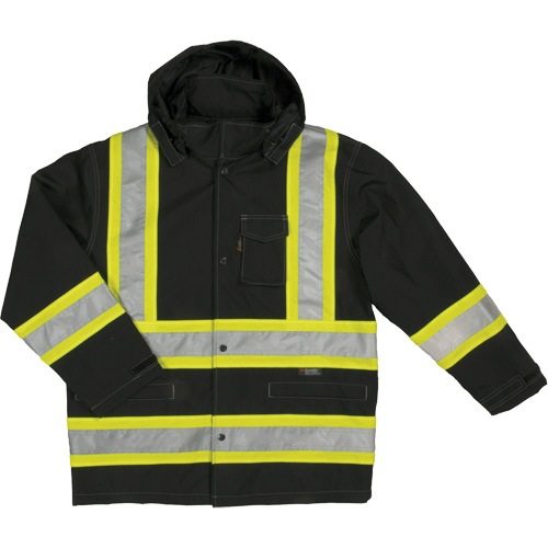 Manteau de s&eacute;curit&eacute; imperm&eacute;able en tissu ind&eacute;chirable Ripstop, Polyester, Petit, Noir Groupe Generik