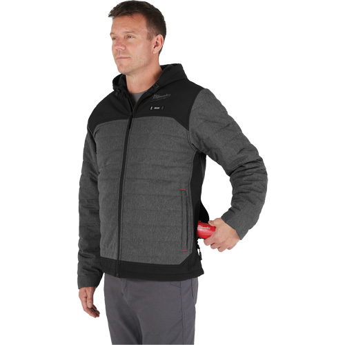 M12 Heated Quietshell Jacket with Battery, Men's, Small, Grey Groupe Generik