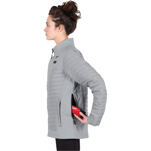 M12 Heated Axis Jacket with Battery, Women's, Small, Grey Groupe Generik