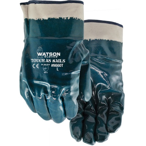 Gants r&eacute;sistants aux produits chimiques Tough-As-Nails, Taille T-Grand, Coton/Nitrile Groupe Generik