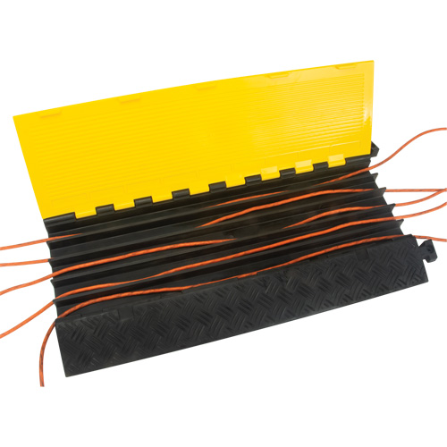 Polyurethane Cable Protector, 5 Channels, 35.43" L x 19.69" W x 2" H Groupe Generik