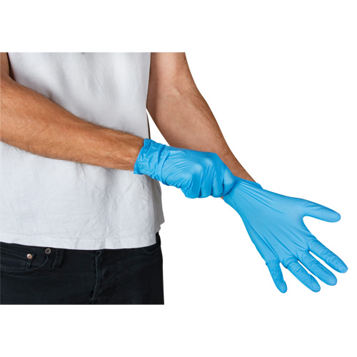 Vending Pack Disposable Gloves, Small, Nitrile, 4.5-mil, Powder-Free, Blue, Class 2 Groupe Generik