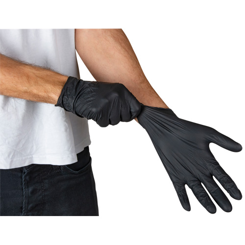 Vending Pack Disposable Gloves, Small, Nitrile, 5-mil, Powder-Free, Black, Class 2 Groupe Generik