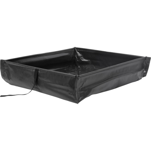 Berme de confinement des d&eacute;versements repliable &agrave; rouler, Capacit&eacute; 60 gal. US, 4' la x 4' lo x 6" h Groupe Generik