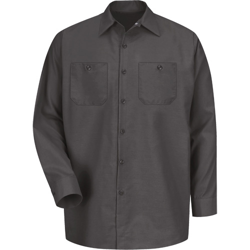 Long Sleeve Industrical Work Shirt, Men's, Medium, Charcoal Groupe Generik