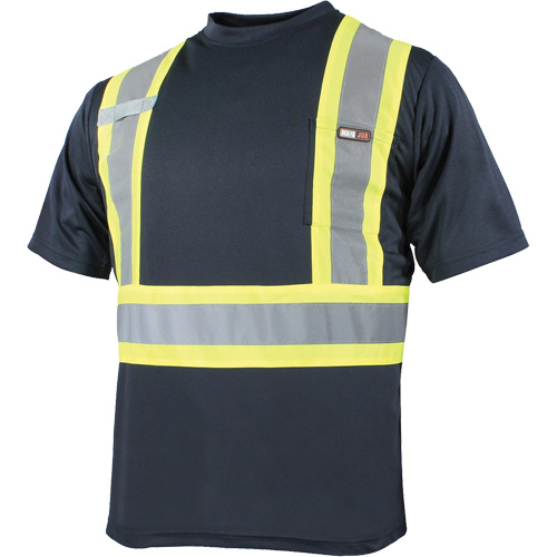 Quick Dry Short Sleeves T-Shirt, Polyester, Small, Navy Blue Groupe Generik
