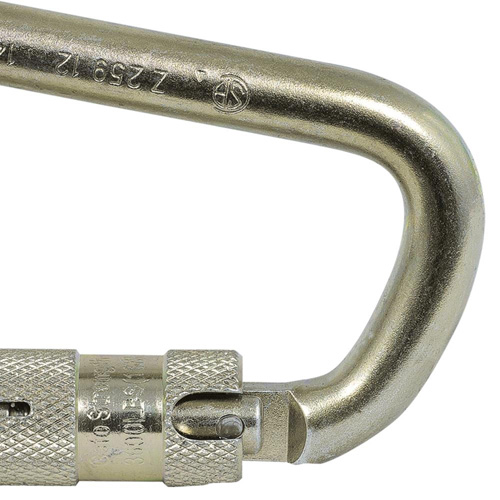 CP-03015-1 Zinc Plated Carabiner with 1" Gate Opening, Steel Groupe Generik