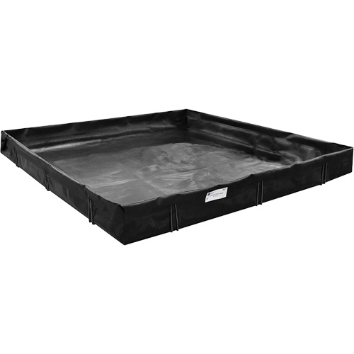 Berme de confinement des d&eacute;versements, Capacit&eacute; 2992 gal. US, 40' la x 10' lo x 1" h, Support en L Groupe Generik