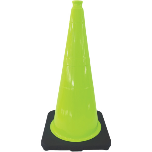 Premium Traffic Cone, 18", Lime Green Groupe Generik