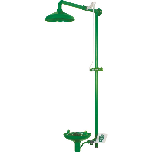 Laboratory Combination Shower with Open ABS Bowl, Wall-Mount Groupe Generik