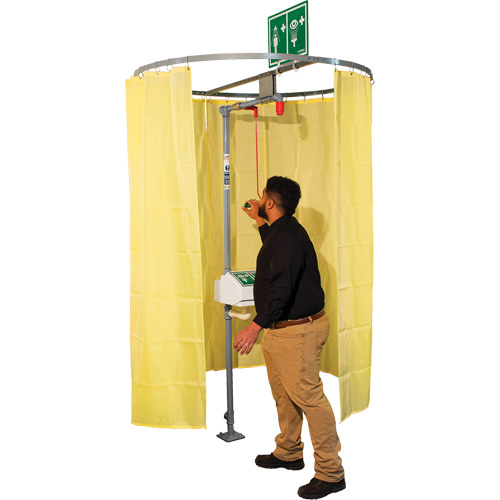 Pipe Mounted Safety Shower Modesty Curtain Groupe Generik