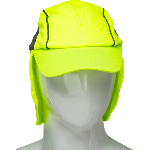 Chapeaux de refroidissement avec voiles pour le cou, Lime haute visibilit&eacute; Groupe Generik