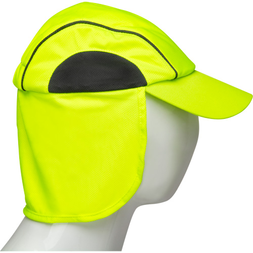 Chapeaux de refroidissement avec voiles pour le cou, Lime haute visibilit&eacute; Groupe Generik