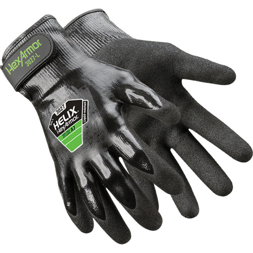 Gants Helix 3027, Taille 6/T-petit, Calibre 21, Rev&ecirc;tement Nitrile, Enveloppe en PEHP, ASTM ANSI niveau A7 Groupe Generik