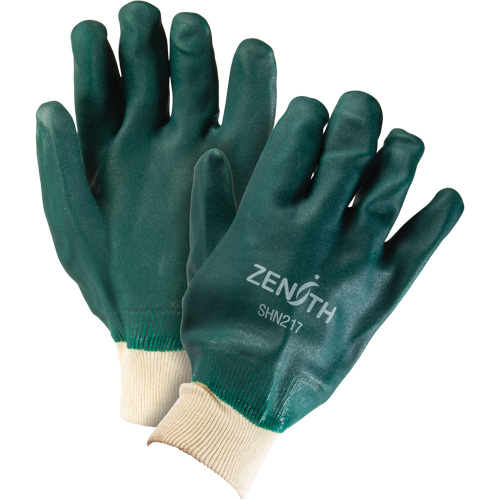 Gants verts &agrave; double enduit, 10" lo, PVC, Doublure en Jersey de coton, 70 mils Groupe Generik