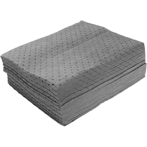 Bonded Sorbent Pads, Universal, 15" x 19", 8 gal. Absorbancy Groupe Generik