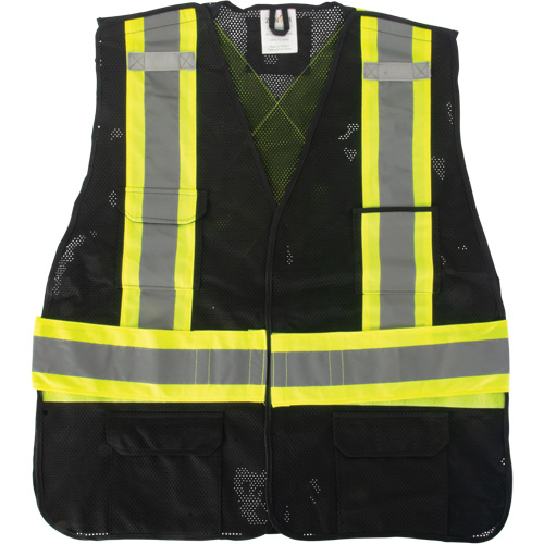 Veste d'arpenteur conforme aux normes de la CSA, Noir, Moyen, Polyester Groupe Generik
