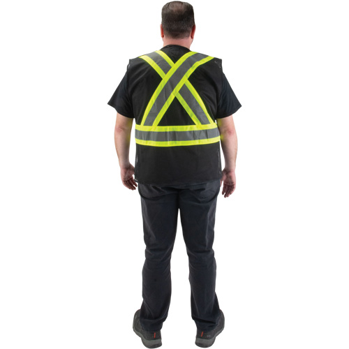 Veste d'arpenteur conforme aux normes de la CSA, Noir, Moyen, Polyester Groupe Generik