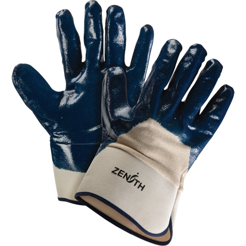 Gants &agrave; poignet de s&eacute;curit&eacute; de poids lourd, 11/2T-Grand, R&ecirc;vetement Nitrile, Enveloppe en Coton Groupe Generik