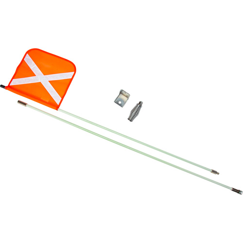 Tige de s&eacute;curit&eacute; robuste, Fixation Filet&eacute;, Hauteur 8', Orange avec X r&eacute;fl&eacute;chissant Groupe Generik