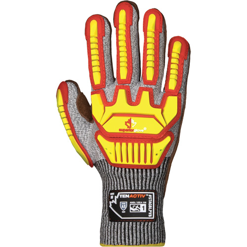 TenActiv STAGBLPVB Impact Gloves, X-Large, Cowhide Palm, Knit Wrist Cuff Groupe Generik
