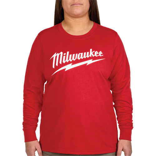GRIDIRON Long Sleeve Logo T-Shirt, Women's, X-Small, Red Groupe Generik