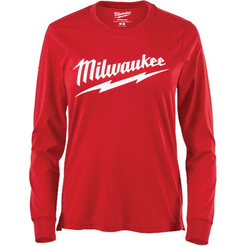GRIDIRON Long Sleeve Logo T-Shirt, Women's, X-Small, Red Groupe Generik