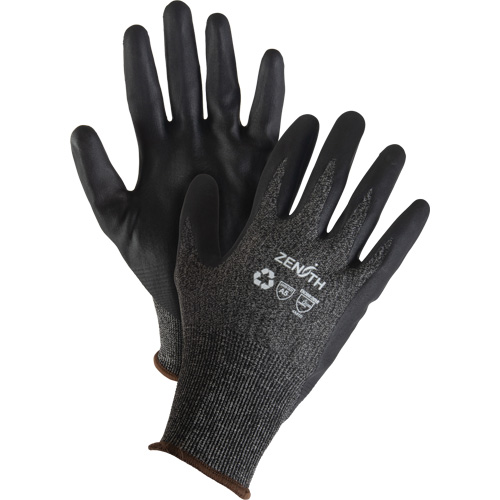 Gants &eacute;cologiques, l&eacute;gers, et r&eacute;sistants &agrave; la coupe, &agrave; haute dext&eacute;rit&eacute;, Taille 9, Calibre 21, Rev&ecirc;tement Mousse de nitrile, Enveloppe en Acier inoxydable/PEHP/rPET, ASTM ANSI niveau A5 Groupe Generik