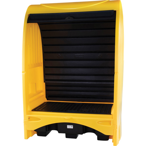 Palette contre les d&eacute;versements &agrave; couvercle dur pour 2 barils, 43,11" lo x 61,61" la x 83,07" h, Capacit&eacute; de charge 1433 lb Groupe Generik
