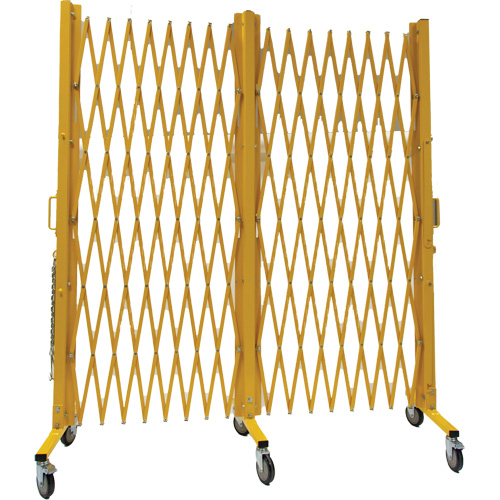 Expandable Barrier, 84" H x 20' L, Yellow Groupe Generik