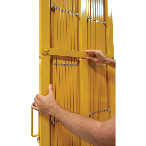 Expandable Barrier, 84" H x 20' L, Yellow Groupe Generik