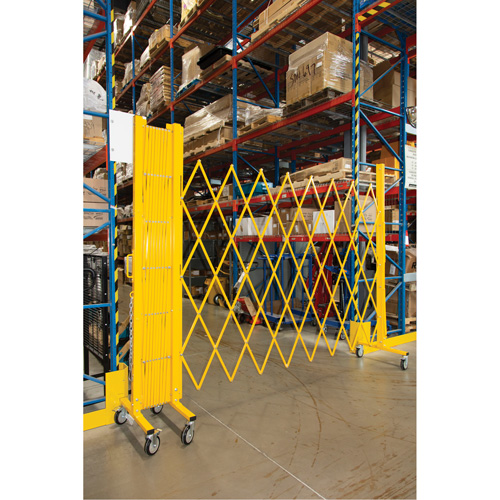 Expandable Barrier, 84" H x 20' L, Yellow Groupe Generik