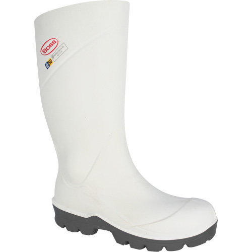 Boss&reg; Footwear Food Processing Boot, Polyurethane, Steel Toe, Size 4, Impermeable Groupe Generik
