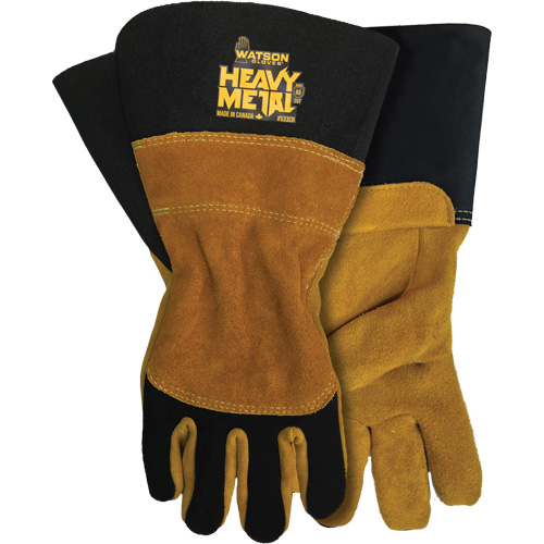 Gants en velours noir de soudage MIG/&agrave; l&eacute;lectrode enrob&eacute;e, Cuir fleur de d'&eacute;lan, Taille Petit Groupe Generik