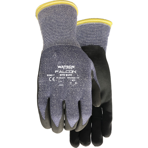 Gants r&eacute;sistant &agrave; la coupe Stealth Falcon 367, Taille Petit, Calibre 15, Rev&ecirc;tement Mousse de nitrile, Enveloppe en Fibre de verre/PEHP/Nylon/Spandex, ASTM ANSI niveau A3/EN 388 niveau C Groupe Generik