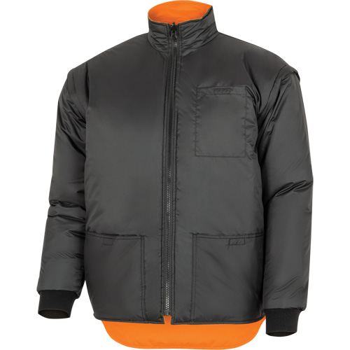 Parka de s&eacute;curit&eacute; d'hiver imperm&eacute;able 7-en-1 5056 Pioneer Yukon, Polyester, Noir/Orange haute visibilit&eacute;, T-petit Groupe Generik