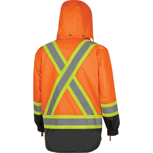 Parka de s&eacute;curit&eacute; d'hiver imperm&eacute;able 7-en-1 5056 Pioneer Yukon, Polyester, Noir/Orange haute visibilit&eacute;, T-petit Groupe Generik