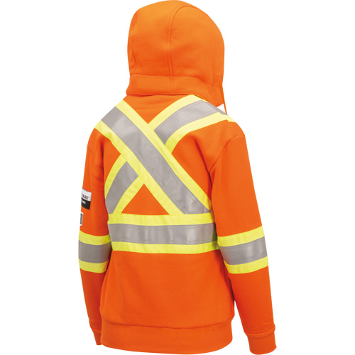 Heavyweight Safety Hoodie, Women's, X-Small, High Visibility Orange Groupe Generik