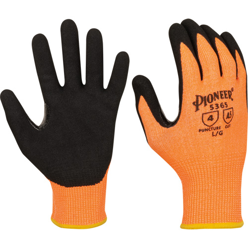 Touchscreen-Compatible Cut-Resistant Gloves, Size Small, 13 Gauge, Nitrile Coated, Polyester/HPPE Shell, ASTM ANSI Level A5 Groupe Generik