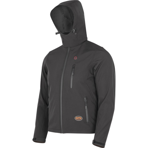 Heated Soft-Shell Jacket, Men's, Small, Black Groupe Generik