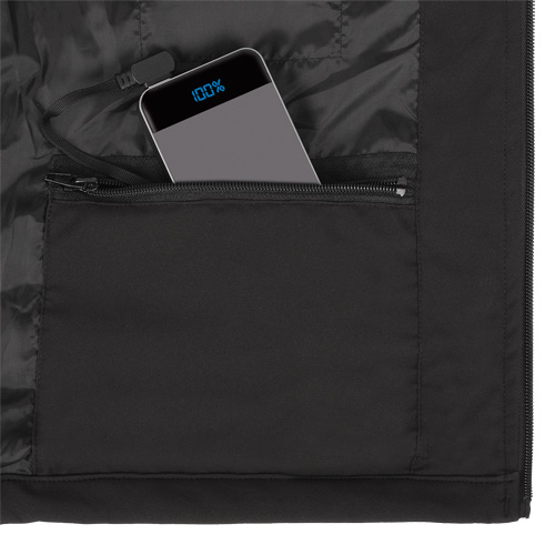 Heated Soft-Shell Jacket, Men's, Small, Black Groupe Generik