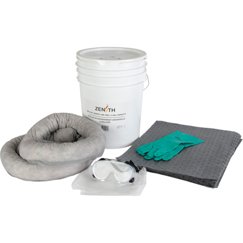 Trousse de d&eacute;versement de premi&egrave;re qualit&eacute; pour camion, Universel, Seau, Absorbance de 5 gal. US Groupe Generik