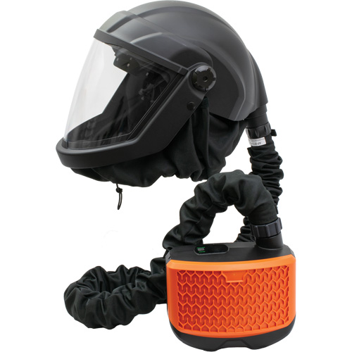 Respirateur &agrave; adduction d'air purifi&eacute; avec visi&egrave;re et ensemble de ventilation PEAKAIR DEFENDER, Respirateur &agrave; masque, Pile Lithium-ion Groupe Generik