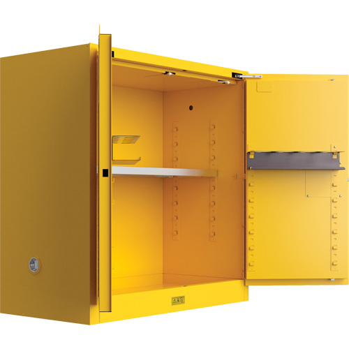 Utili-Guard+ Flammable Safety Cabinet, 30 gal., 1 Door, 43" W x 44" H x 22" D Groupe Generik