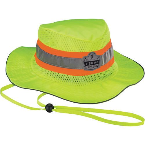 Chapeau de soleil de garde forestier GloWear 8935, 2T-grand/3T-grand, Jaune lime haute visibilit&eacute;, Polyester Groupe Generik