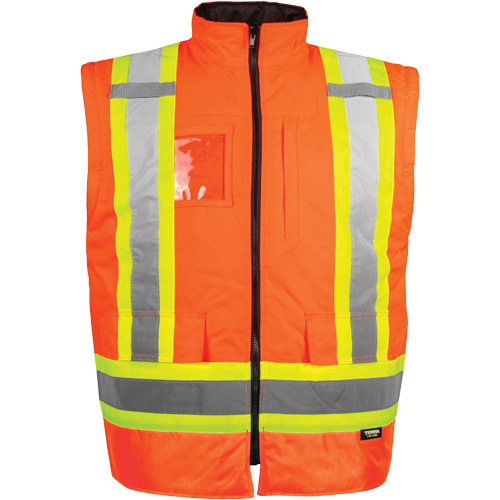 Manteau haute visibilit&eacute; 7-en-1, Polyester, Orange haute visibilit&eacute;, Moyen Groupe Generik