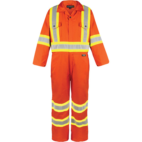 Combinaison non doubl&eacute;e haute visibilit&eacute;, Petit, Orange haute visibilit&eacute; Groupe Generik