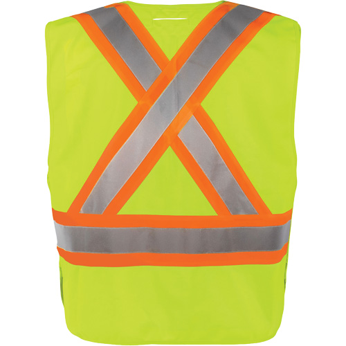 Gilet haute visibilit&eacute; &agrave; d&eacute;tachement rapide en 5 points, Orange haute visibilit&eacute;, Moyen/Petit, Polyester Groupe Generik
