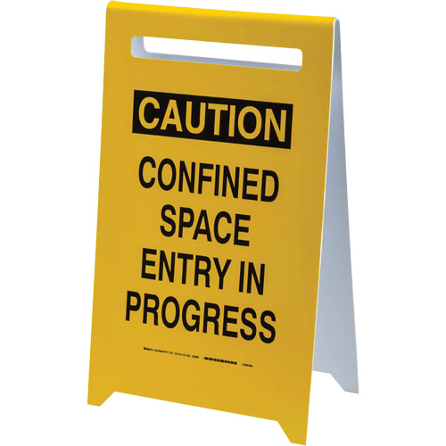Panneau de sol “Caution Confined Space Entry In Progress”, Anglais Groupe Generik